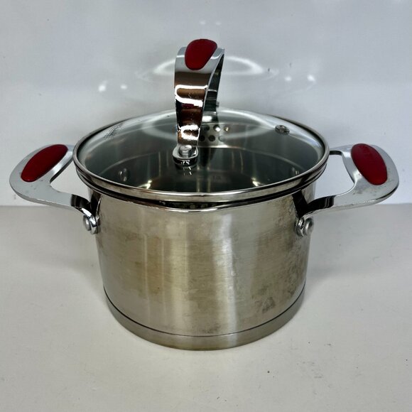 David Burke 2.0 Qts Pot with Strainer Gourmet Pro Heavy Stainless Cooking Lidded - Picture 13 of 15